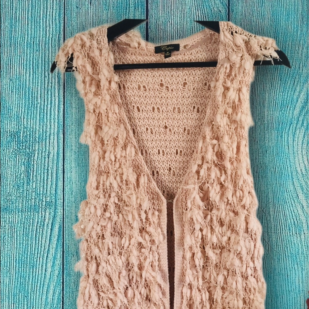 Cupio Medium Pink Knit Cardigan